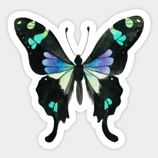 Purple Mountain Emperor Watercolor Butterfly Sticker